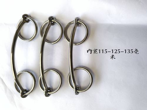 单杆马具马笼头弯一节直条衔铁配件马口衔铁骡子驴嚼子不锈钢材质