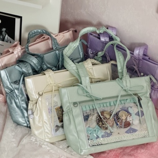 斯莫尔原创设计2026春夏新浮光锦痛包简约大容量单肩手提托特包女