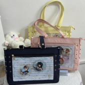 斯莫尔原创设计日系2026春夏新款 丝带痛包大容量B5谷子单肩斜挎包