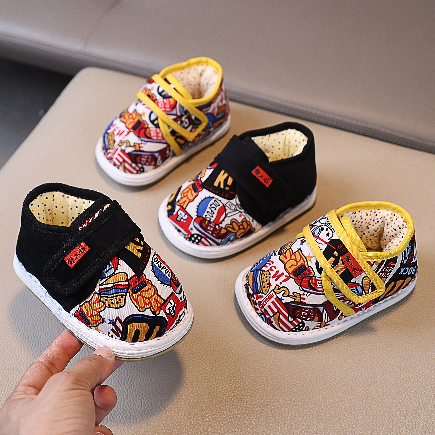 宝宝手工棉鞋保暖鞋学步鞋