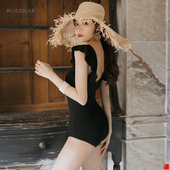 保守学生女士连体游泳装 泳衣女遮肚显瘦2025新款 仙女范性感大码