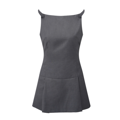 【30%SALE】Nodress【欧阳娜娜同款】魔鬼角灰色学生连衣裙