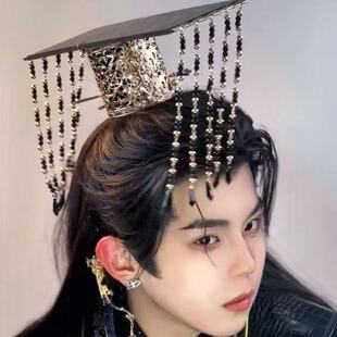 当一下皇帝古装帽子皇上皇帝头冠大汉天子头饰旒冕冠古代太子女帝