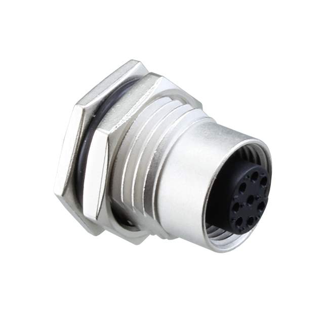 Amphenol 圆形连接器 M12A-08PFFS-SF8002