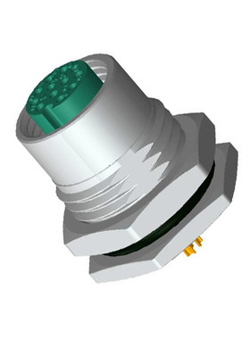 Amphenol 圆形连接器 M12A-12PFFS-SF8001