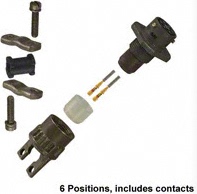 Amphenol 安费诺 母头插座 6路 MS3121F-10-6S