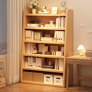 实木书架落地置物架收纳柜一体靠墙转角儿童学生不占空间收纳书柜