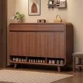 实木色入户室内靠墙收纳柜鞋 新中式 架 柜家用门口玄关柜2025新款 鞋