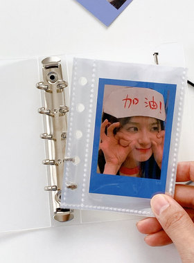 m5a7透明PP单格双格活页收纳袋小卡一宫格两宫格追星专辑小卡收纳