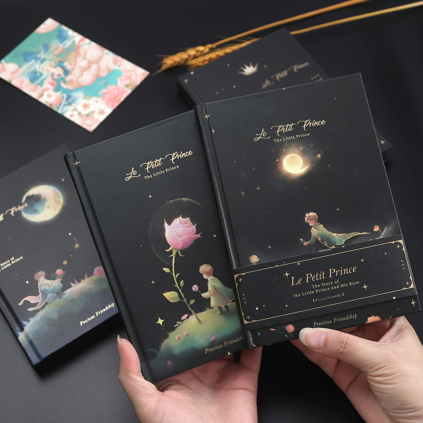 全黑纸空白小王子手账笔记日记本