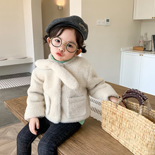 女童防皮草外套2019新品女宝宝上衣1