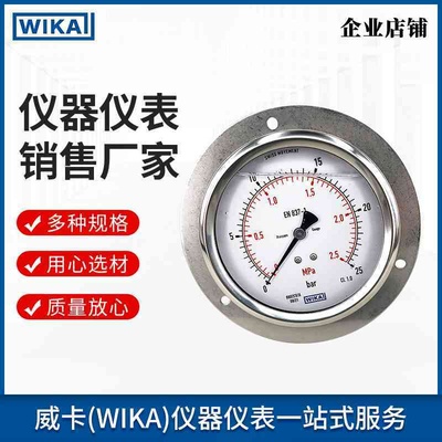 销售wika威卡波登管压力表213.53.100 轴向带边EN837-1