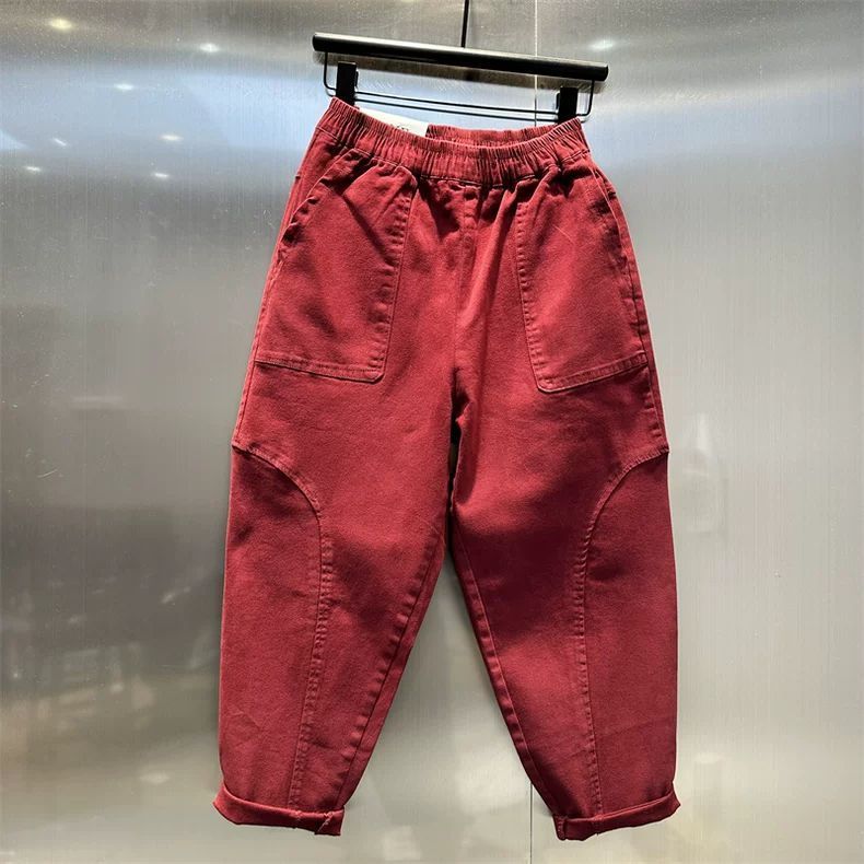 美式洋气休闲哈伦裤女大码