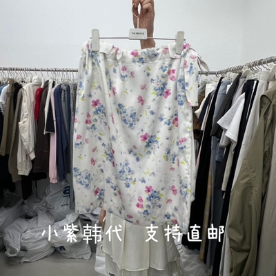 BREATH-E韩国东大门代购26春夏女装新款时尚洋气印花半身裙女