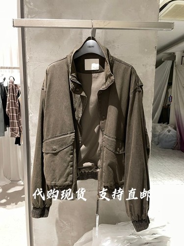 NUESE韩国东大门2026秋季新款女装时尚百搭立领拉链外套女