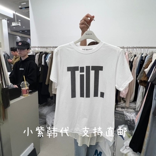 BREATH-E韩国东大门2026春季女装新款时尚字母印花圆领短袖T恤女