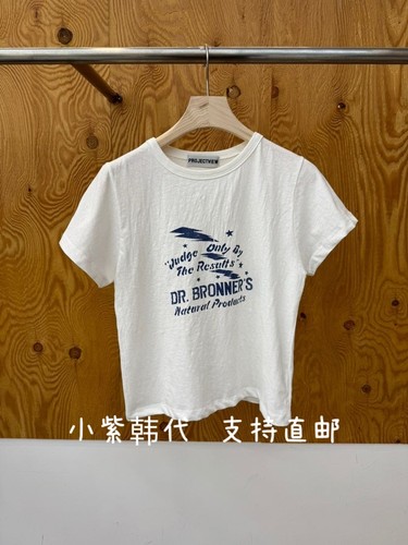 PROJECTVIE-W韩国东大门代购2026春季女装新款字母印花短袖T恤女