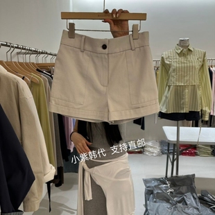 韩国东大门代购BAGUETTE-P 26春新款纯色简约百搭休闲短裤女