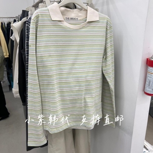 百搭条纹长袖 BREATHE韩国东大门代购 时尚 新款 T恤女 26春女装