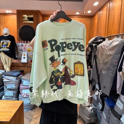 GARMENT韩国东大门代购26春季新款女装圆领卡通印花长袖T恤女