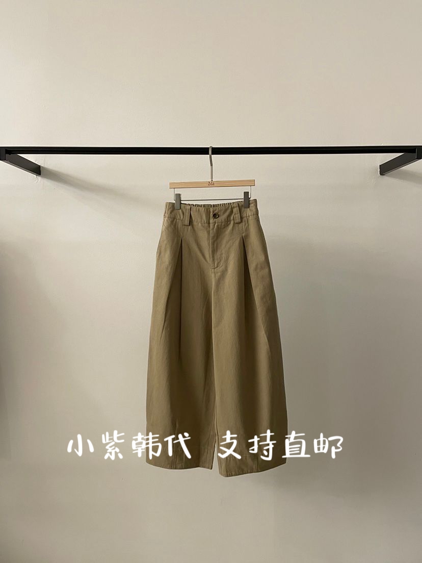 2025春季新款纯色宽松休闲阔腿裤