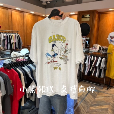 GARMENT韩国东大门代购26春女装新款时尚百搭圆领卡通印花短袖T恤