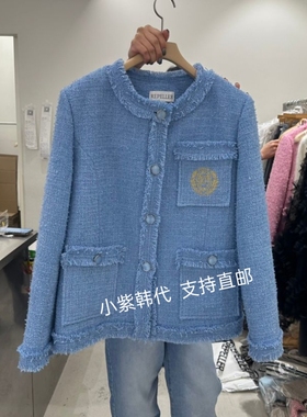 韩国东大门代购REPELLER 26春新款时尚百搭系扣小香风外套女