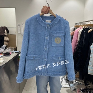 韩国东大门代购REPELLER 26春新款时尚百搭系扣小香风外套女