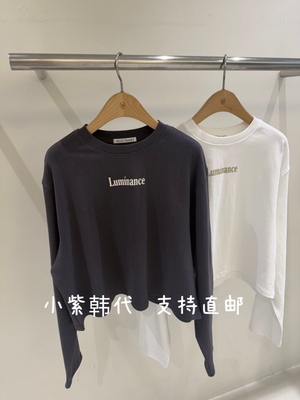 SELECT MARKE-T韩国东大门代购2026春季女装新款字母圆领长袖T恤