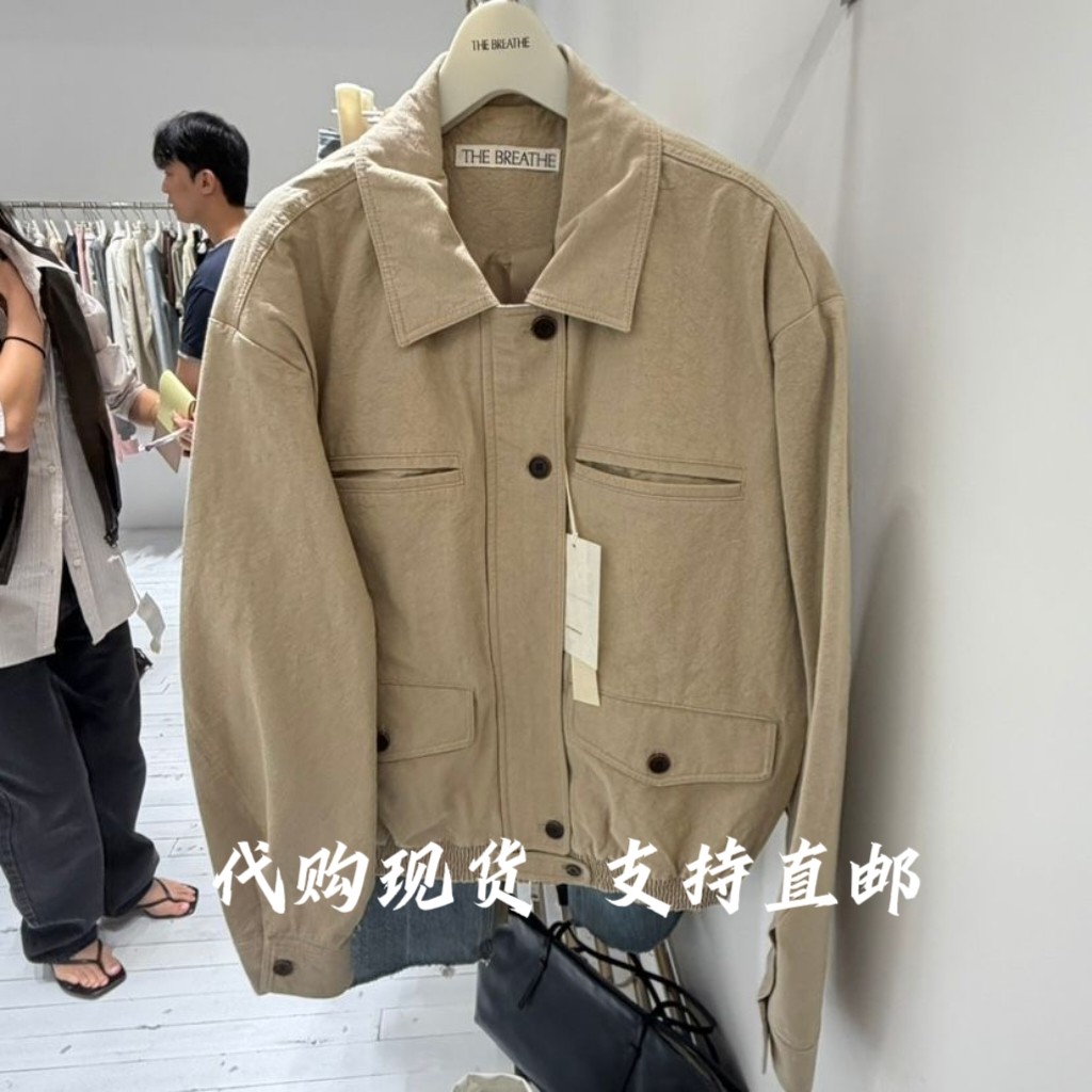 BREATHE韩国正品东大门2026秋新款时尚百搭翻领长袖外套女图片