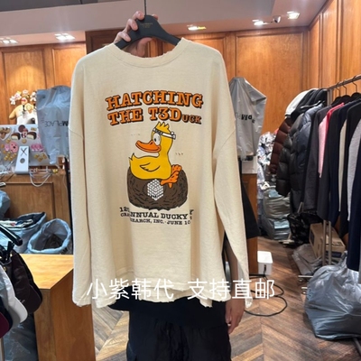 GARMENT-P韩国东大门代购2026春新款时尚百搭圆领印花长袖卫衣女