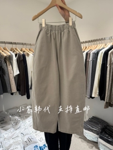 MONE-A韩国东大门代购2025秋冬新款女装时尚百搭拉绒休闲裤女