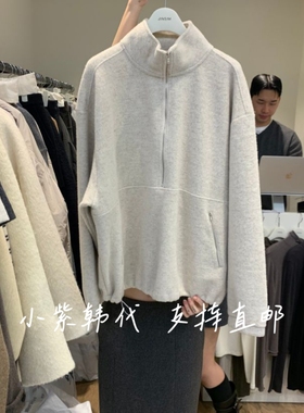 JINSIM韩国东大门代购2025秋冬女装新款百搭显瘦长袖卫衣外套女