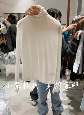 TEMPTING韩国东大门代购2025秋冬女装新款时尚百搭高领长袖T恤女