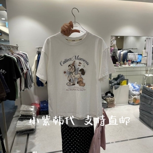洋气时尚 COMBO韩国东大门代购 2026春女装 新款 T恤女 字母印花短袖