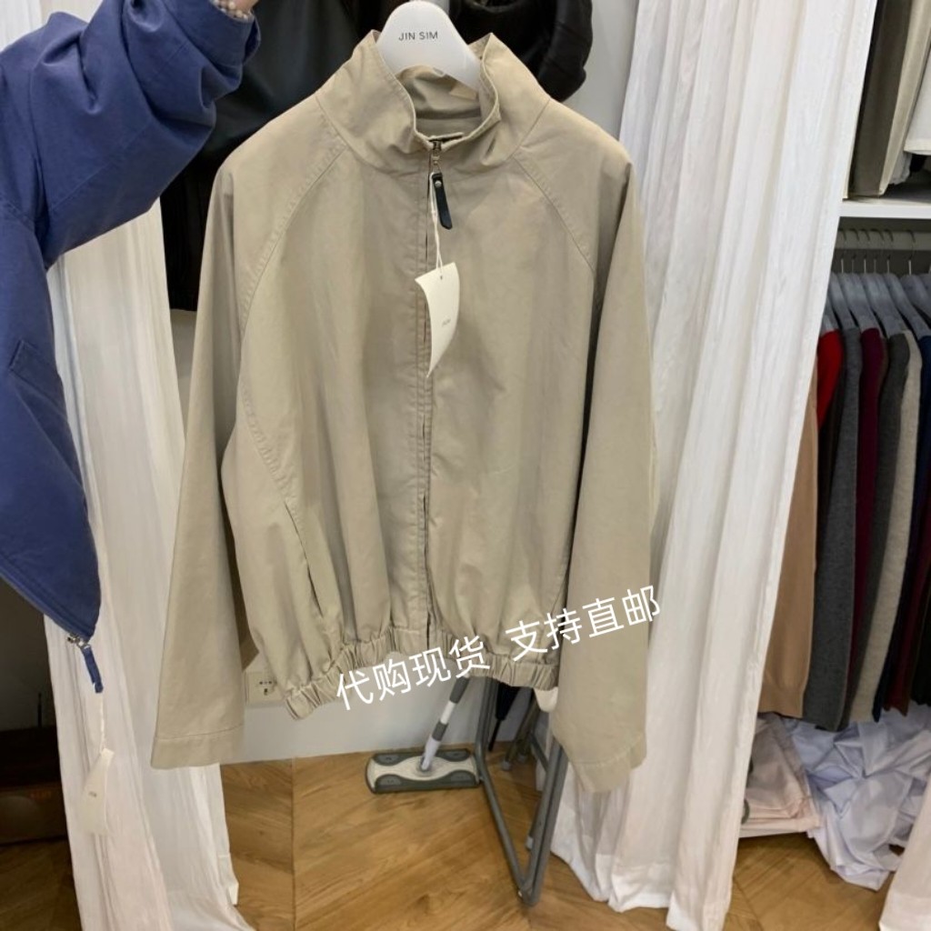 包邮JINSIM韩国东大门正品 26秋新款后背字母印花减龄休闲外套女图片