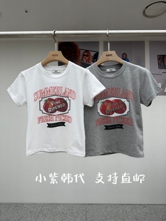 字母印花圆领短袖 韩国东大门代购 新款 2026春女装 T恤女 MADE