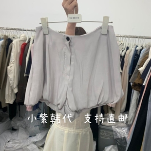 BREATH-E韩国东大门代购26春夏女装新款纯色高腰显瘦褶皱短裤女