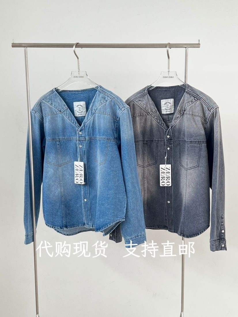 韩代ZEROZERO韩国东大门2026秋装新款时尚百搭翻领长袖牛仔外套女图片