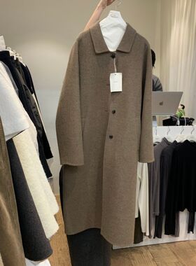 JINSIM韩国东大门代购2025秋冬装新款时尚百搭长款毛呢大衣外套女