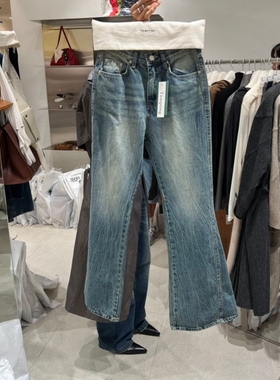 TEMPTING韩国东大门代购2025秋冬女装新款微喇显瘦休闲裤女