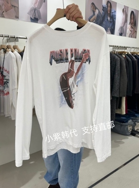 韩国东大门代购REPELLER26春新款时尚百搭卡通印花长袖T恤女