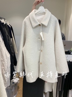 JINSIM韩国东大门代购2025秋冬女装新款时尚百搭长袖毛呢大衣外套