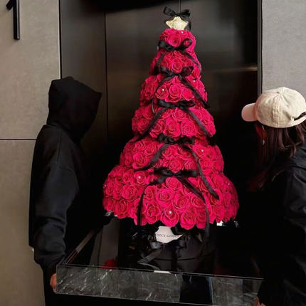 弗洛伊德永生花摆件圣诞树高级感花盒圣诞节礼物送女朋友氛围布置