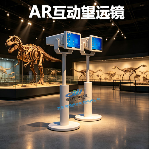 AR虚拟观景望远镜博物馆展览馆科技馆定制VR智能互动触摸屏一体机