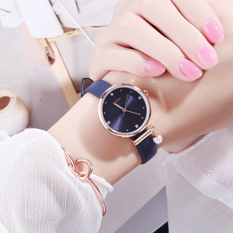 新款kezzi手表女学生时尚圆形初恋风韩版ins石英女表泫雅风腕表