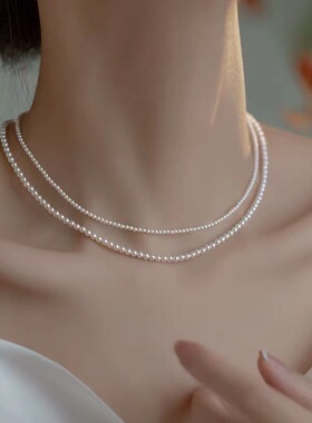 Pearl necklace, women's jewelry, women's collarbone chain