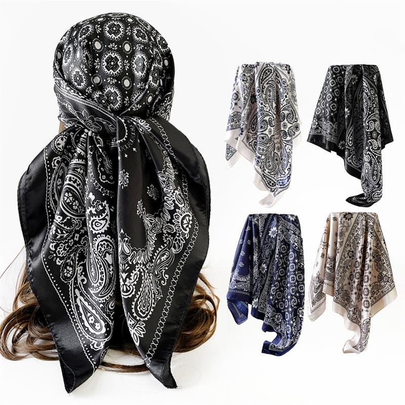 90cm silk scarf, women's new style headscarf shawl方巾头巾