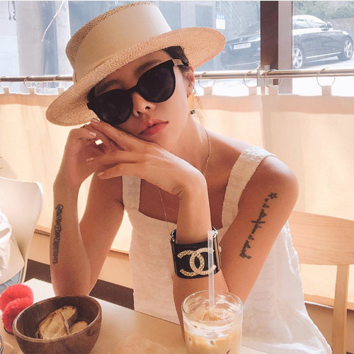 法式复古平顶草帽白色蝴蝶结春夏