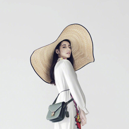 度假帽子草帽女光板法式大檐春夏